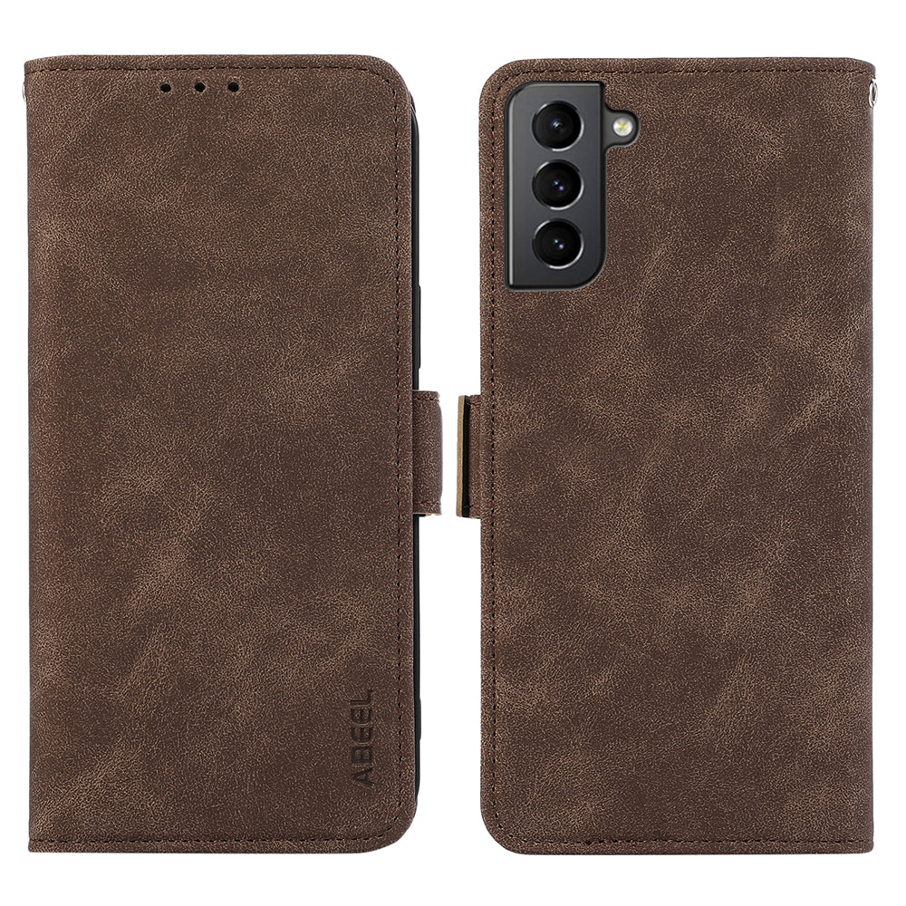 ABEEL For Samsung Galaxy S21 4G / 5G Case Wallet Leather Cover RFID Blocking Funtion ABEEL For Samsung Galaxy S21 4G / 5G Case Wallet Leather Cover RFID Blocking Funtion